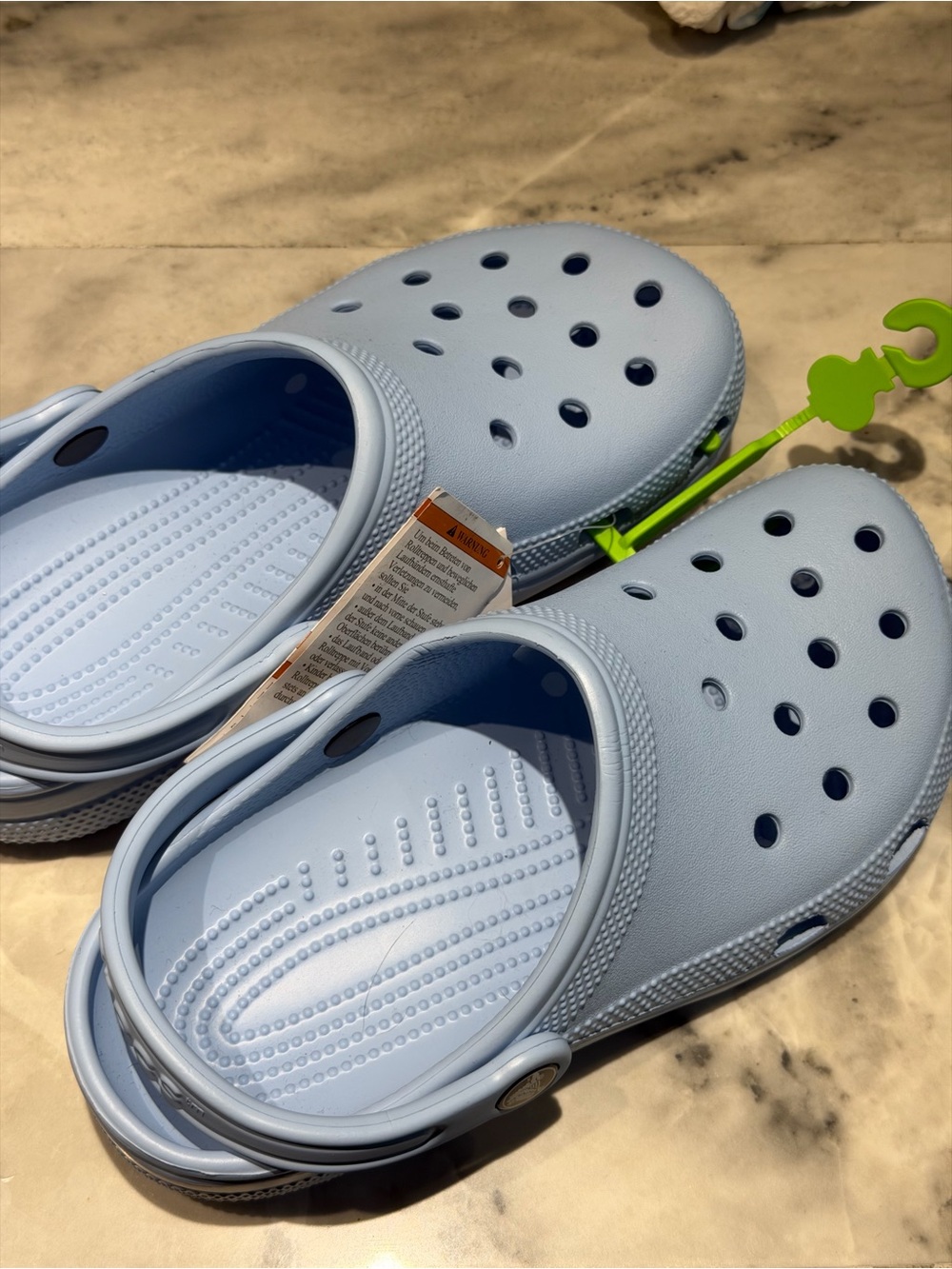 CROCS Light Blue Classic Unisex Comfort Clogs women’s 7 men’s 5